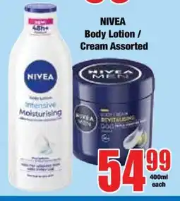 Boxer NIVEA Body Lotion / Cream Assorted offer