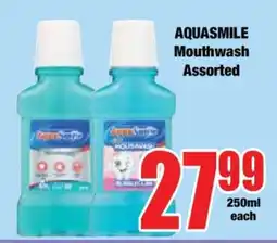 Boxer AQUASMILE Mouthwash Assorted offer