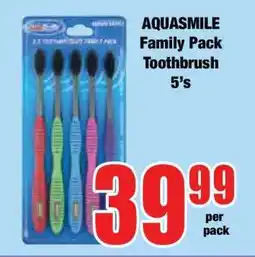 Boxer AQUASMILE Family Pack Toothbrush 5's offer