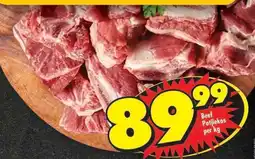 Shoprite BEEF POTJIEKOS per kg offer