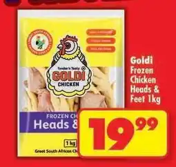 Shoprite GOLDI FROZEN CHICKEN HEADS & FEET 1kg offer