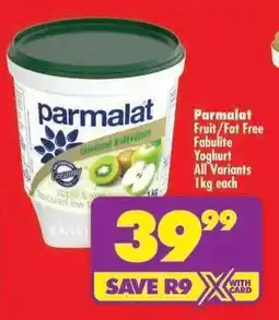 Shoprite Parmalat Fruit/Fat Free Fabulite Yoghurt offer