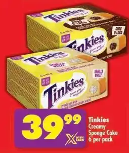 Shoprite Tinkies Creamy Sponge Cake 6 per pack offer