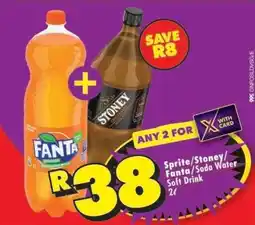 Shoprite Sprite/Stoney/Fanta/Soda Water Soft Drink 2ℓ offer