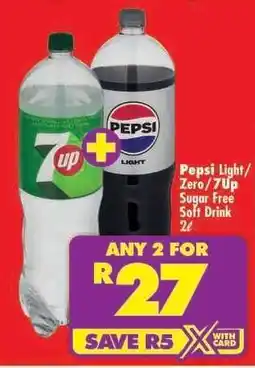 Shoprite Pepsi Light/Zero/7UP Sugar Free Soft Drink 2ℓ offer
