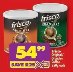 Shoprite Frisco Original/Granules Coffee 250g offer