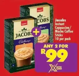 Shoprite Jacobs Instant Cappuccino/Mocha Coffee Sticks 10 per pack offer