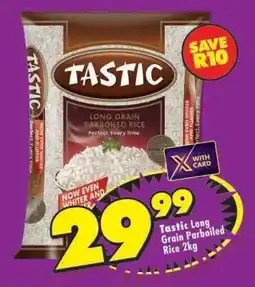 Shoprite Tastic Long Grain Parboiled Rice-2kg offer