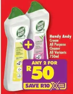 Shoprite Handy Andy Cream All Purpose Cleaner All Variants 750ml offer