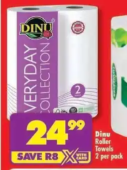 Shoprite DINU ROLLER TOWELS 2 per pack offer