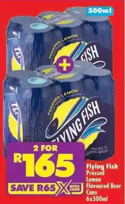 Shoprite Flying Fish Pressed Lemon Flavoured Beer Cans 6x500ml offer