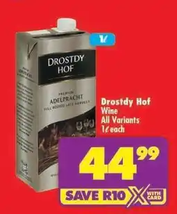 Shoprite Drostdy Hof Wine offer
