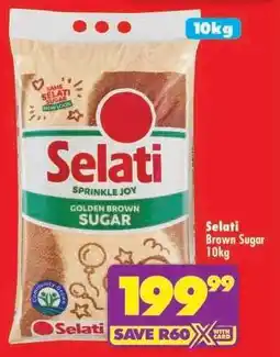 Shoprite SELATI BROWN SUGAR 10kg offer