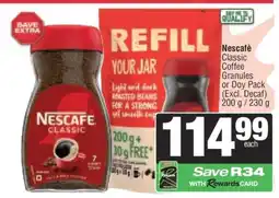 Spar Nescafé Classic Coffee Granules or Doy Pack offer
