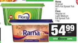 Spar Rama or Flora Fat Spread Tub offer