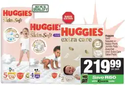 Spar Huggies Gold Nappies or Nappy Pants Jumbo Pack offer