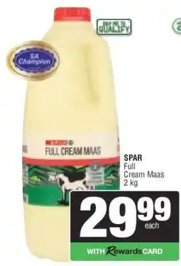 Spar SPAR Full Cream Maas offer
