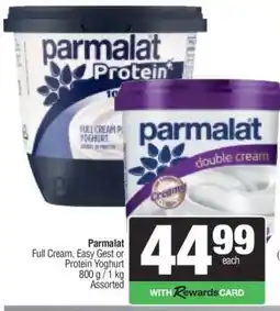 Spar Parmalat Full Cream, Easy Gest or Protein Yoghurt offer