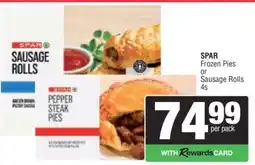 Spar SPAR Frozen Pies or Sausage Rolls 4s offer