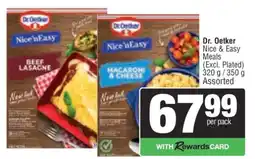 Spar Dr. Oetker Nice & Easy Meals offer