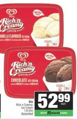 Spar OLA Rich 'n Creamy Ice Cream offer