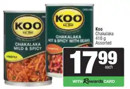 Spar KOO CHAKALAKA offer