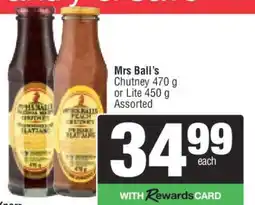 Spar MRS BALL'S CHUTNEY offer