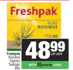 Spar Freshpak Rooibos Tagless Teabags 80s offer