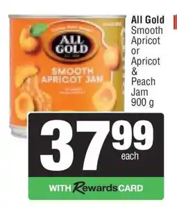 Spar All Gold Smooth Apricot or Apricot & Peach Jam offer