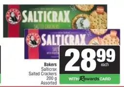 Spar Bakers Salticrax Salted Crackers offer