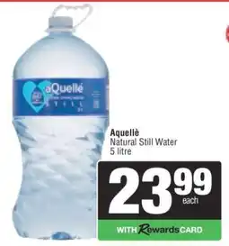 Spar AQUELLÉ Natural Still Water offer