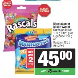 Spar MANHATTAN or MISTER SWEET offer