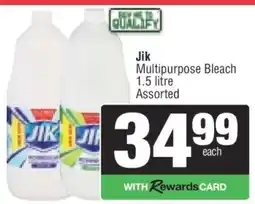 Spar JIK multipurpose bleach offer