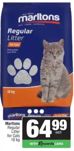Spar Marltons Regular Litter for Cats 10 kg offer