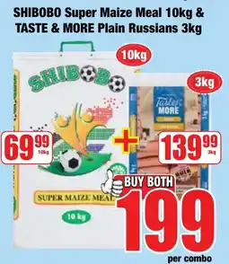 Boxer Superstores Shibobo Super Maize Meal & Taste & More Plain Russians offer
