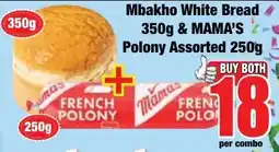 Boxer Superstores Mbakho White Bread & Mama's Polony Assorted offer