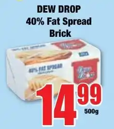 Boxer Superstores Dew Drop 40% Fat Spread Brick offer