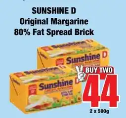 Boxer Superstores Sunshine D Original Margarine 80% Fat Spread Brick offer