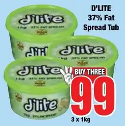 Boxer Superstores D'lite 37% Fat Spread Tub offer