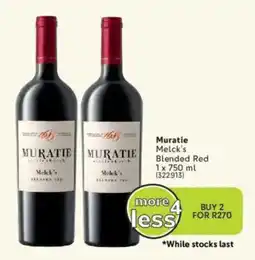 Makro’s liquor Muratie Melck's Blended Red offer