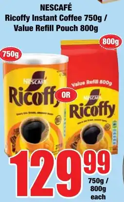 Boxer Superstores Nescafé Ricoffy Instant Coffee/ Value Refill Pouch offer