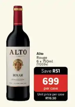 Makro’s liquor Alto Rouge offer