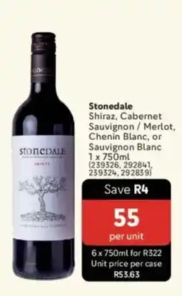 Makro’s liquor Stonedale Shiraz, Cabernet Sauvignon/ Merlot, Chenin Blanc, or Sauvignon Blanc offer
