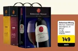 Makro’s liquor Robertson Winery Merlot, Cabernet Sauvignon, or Shiraz offer