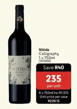 Makro’s liquor Nitida Calligraphy offer