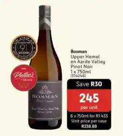 Makro’s liquor Bosman Upper Hemel en Aarde Valley Pinot Noir offer