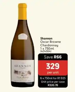 Makro’s liquor Shannon Oscar Browne Chardonnay offer