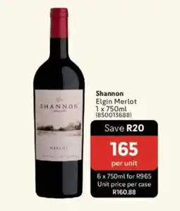 Makro’s liquor Shannon Elgin Merlot offer