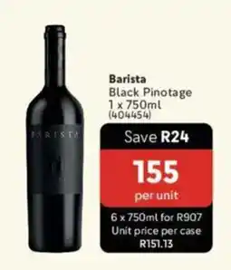 Makro’s liquor Barista Black Pinotage offer