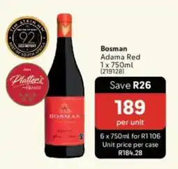 Makro’s liquor Bosman Adama Red offer